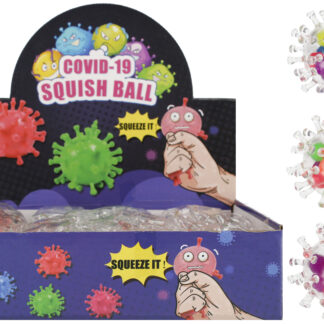 SQUEZZE BALL VIRUS B/O 8CM MIX4 DISP 8CM