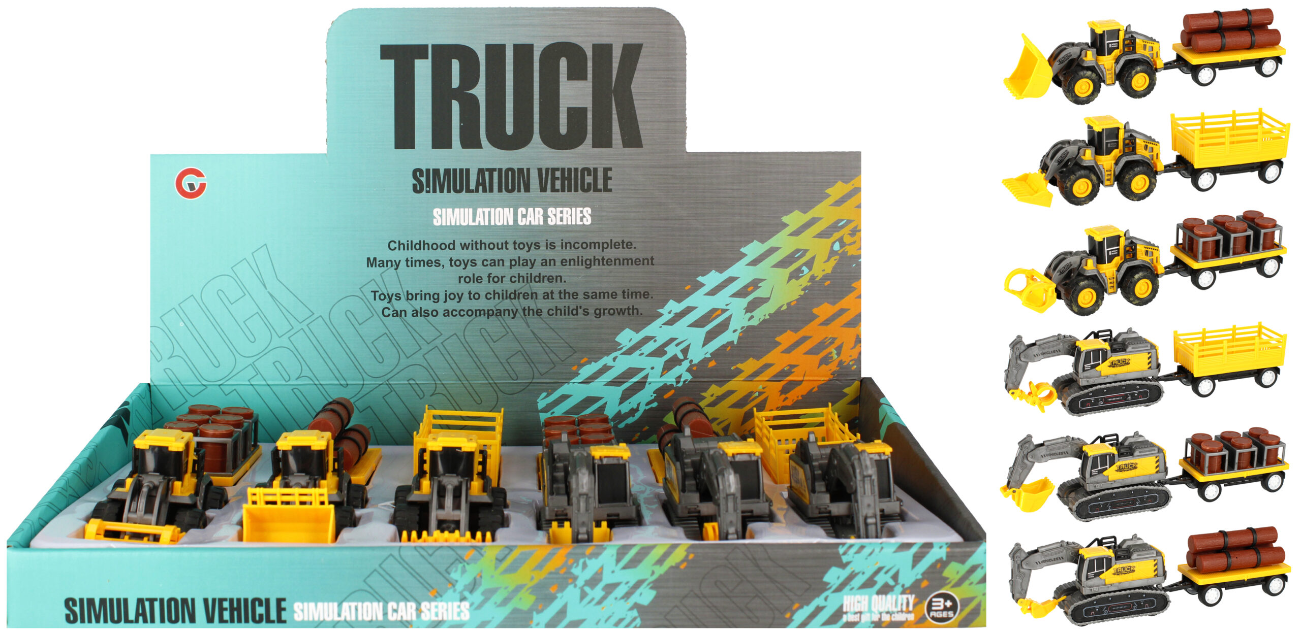 CAR - CONSTRUCTION CAR DISP 25CM