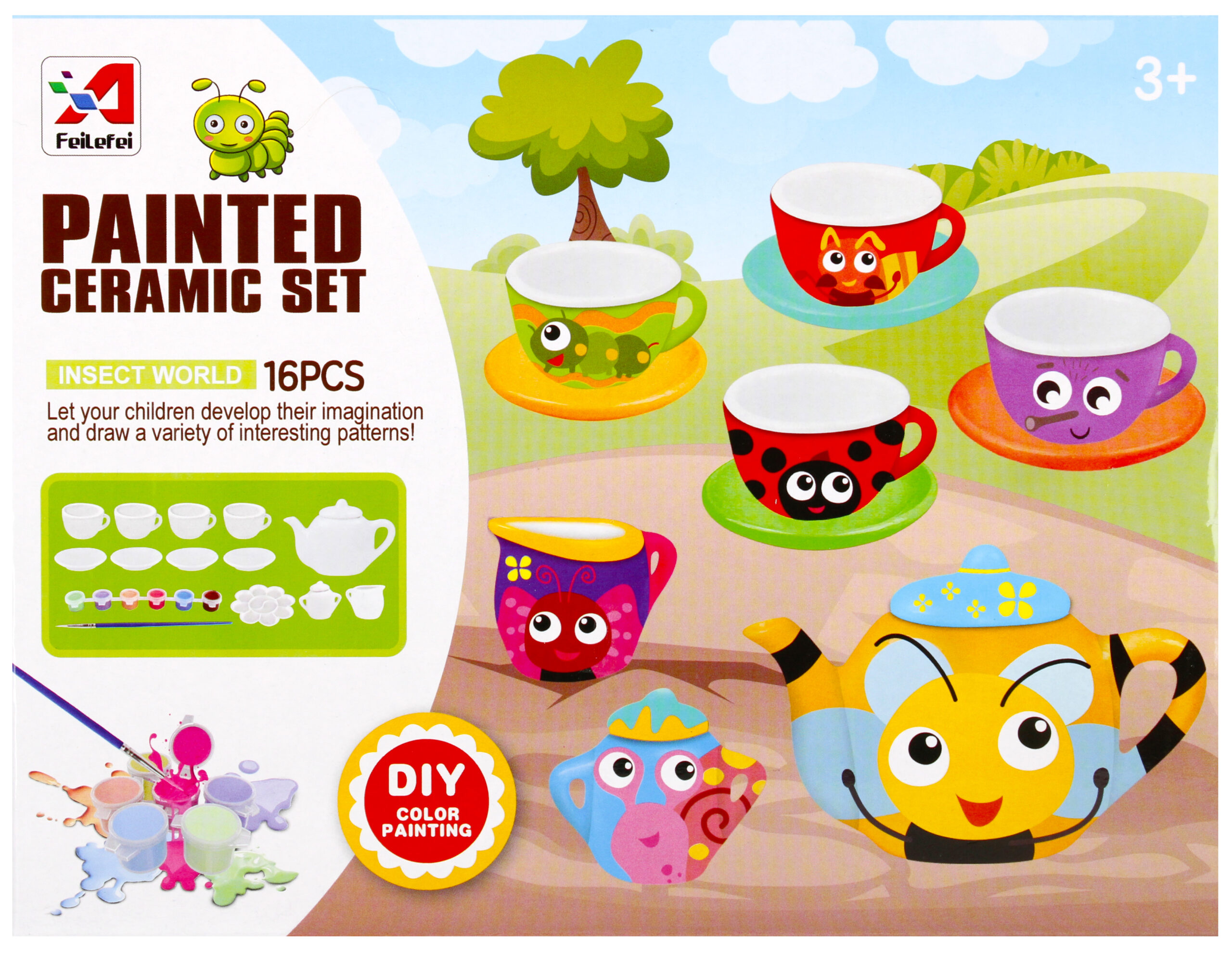 CREATIVE SET ANIMALS COLOUR BOX 25X19X5