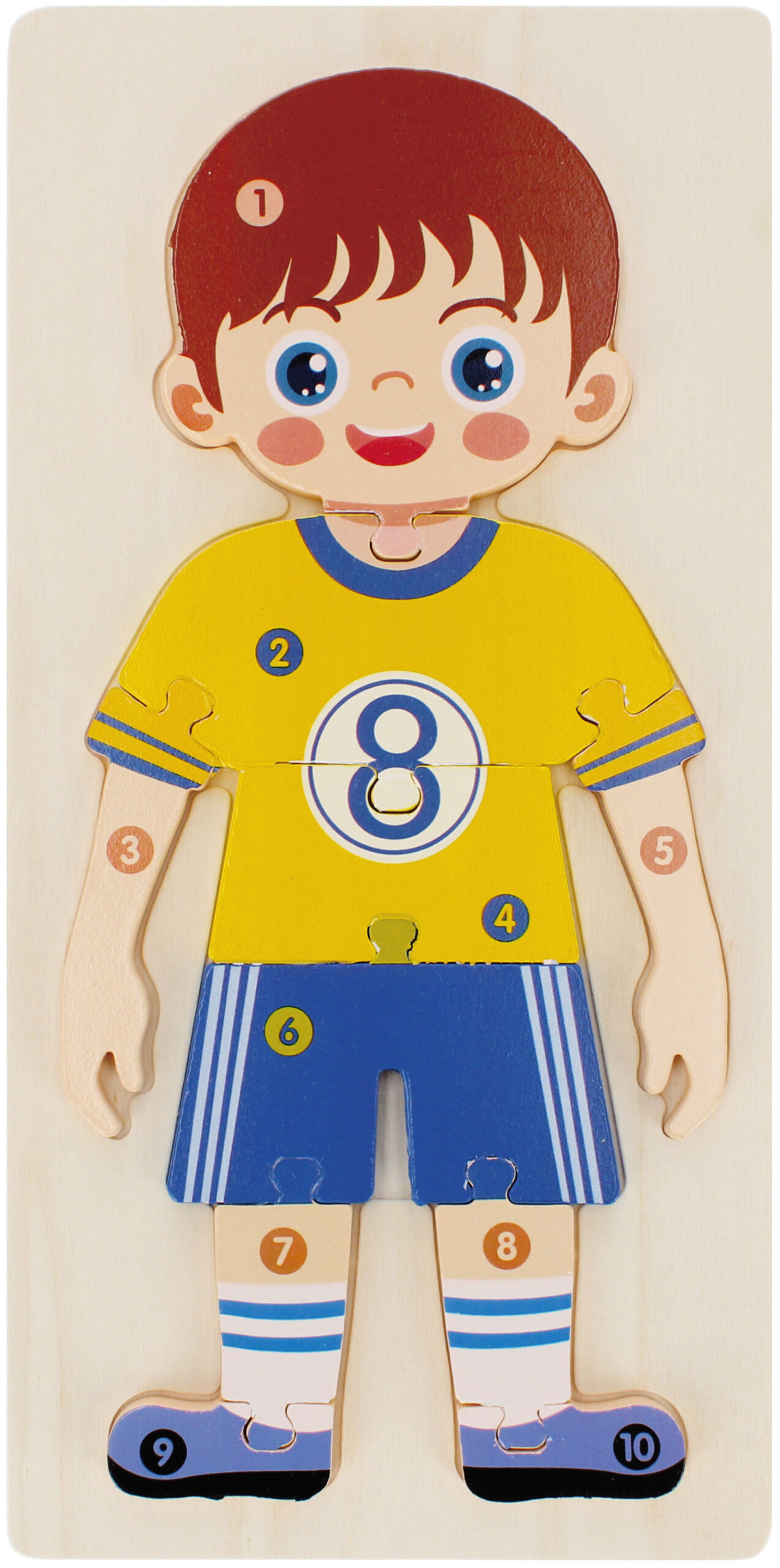 BABY TOYS - PUZZLE WOODEN BOY PCV 15X32