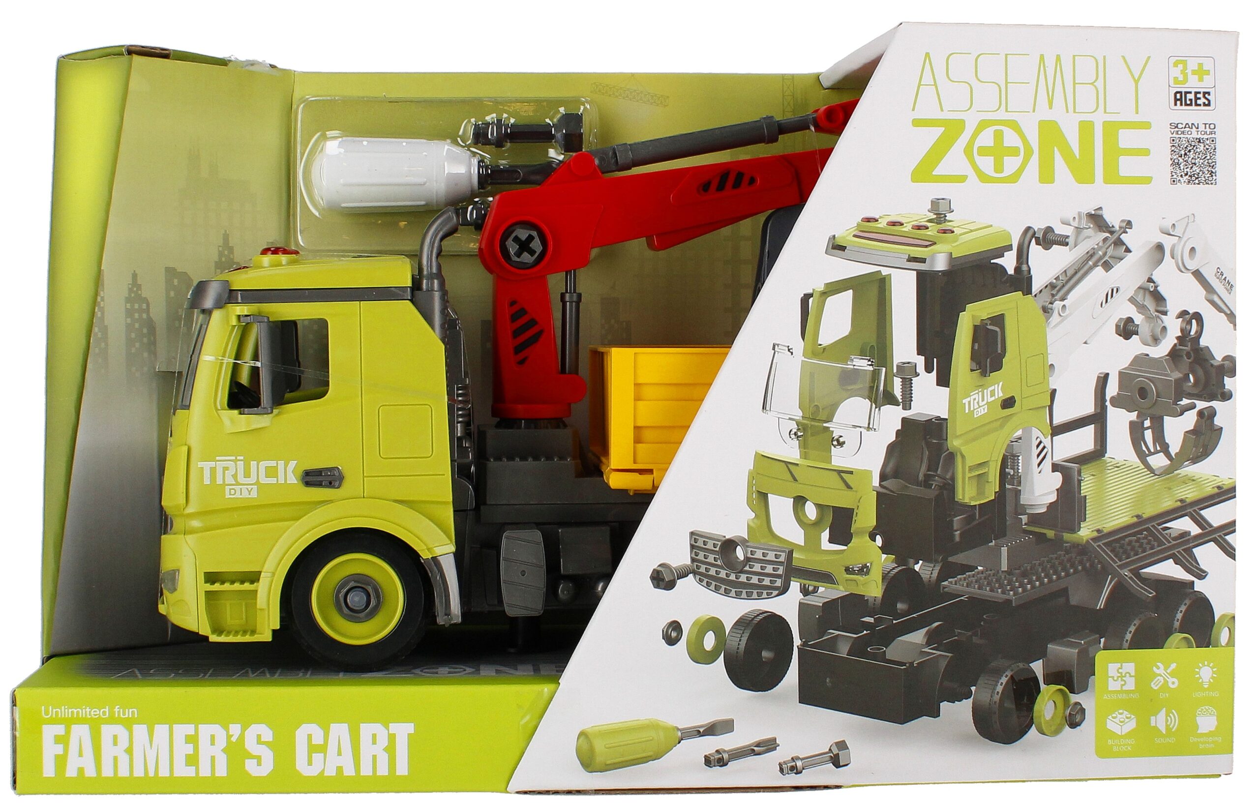 CAR - CONSTRUCTION CAR B/O DYI SET WB 37X25X14