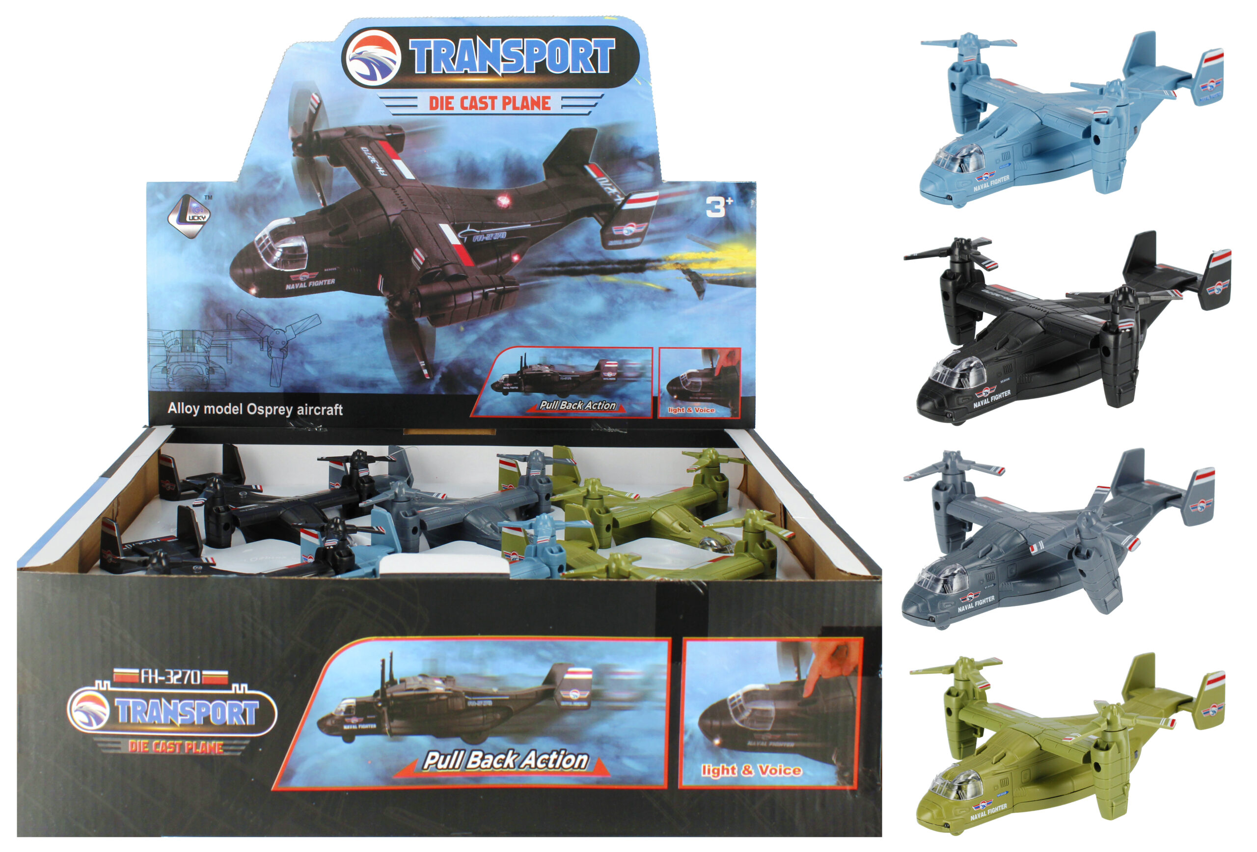 PLANE DIE CAST B/O 17CM