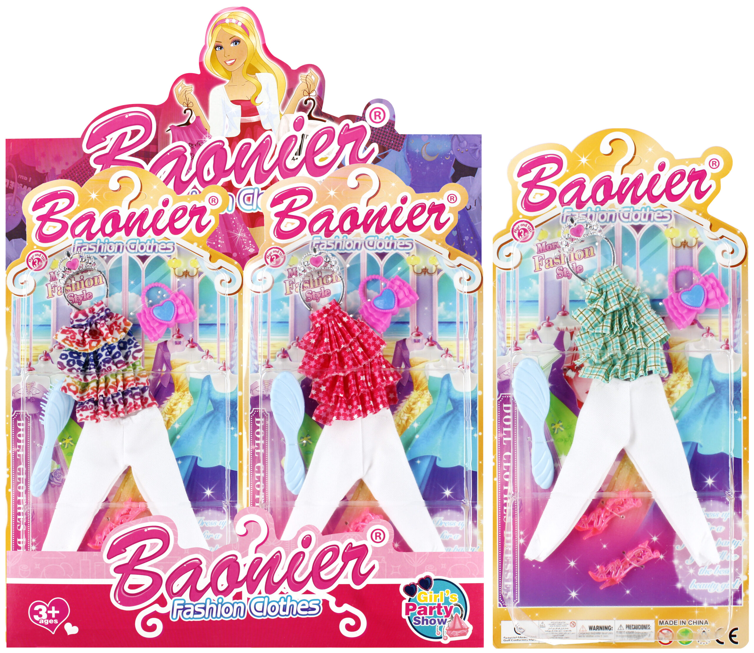 ACCESSORIES FOR DOLL CLOTHES DISP 17X35X3