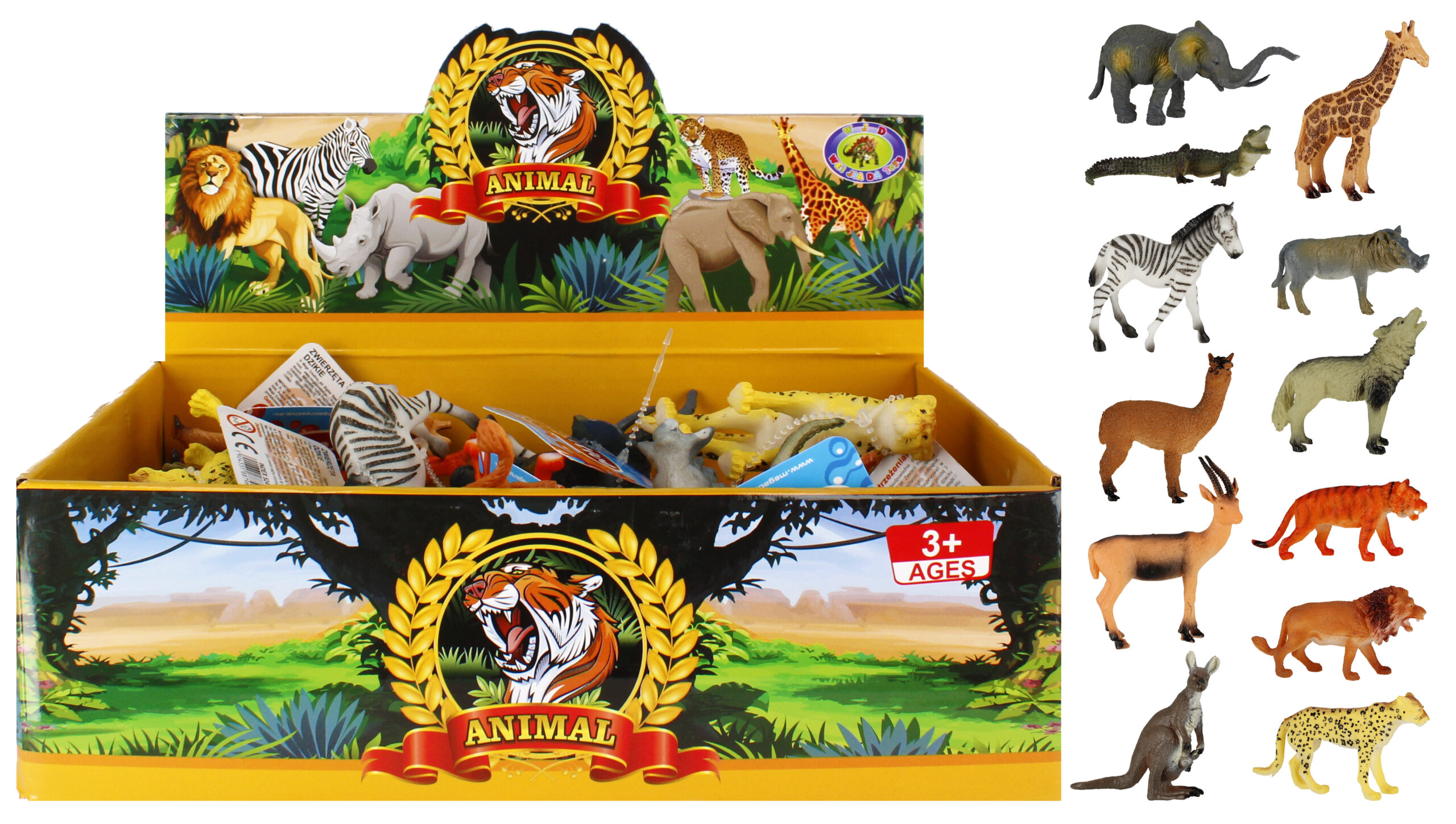ANIMALS - WILD ANIMALS DISP 11CM