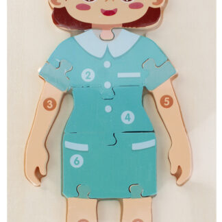BABY TOYS - PUZZLE WOODEN NURSE PCV 15X32