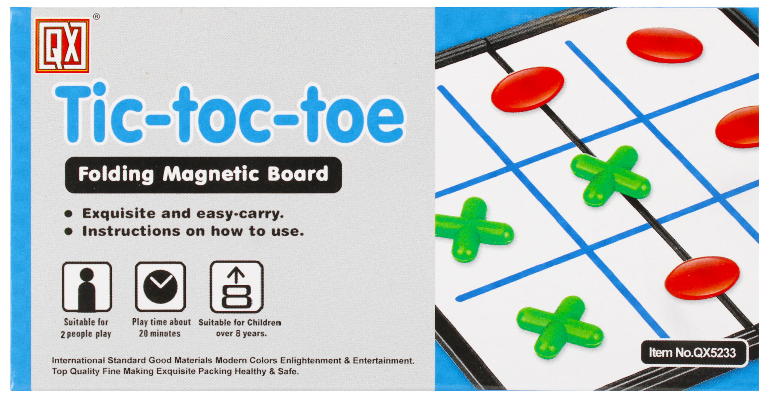 GAME - TIC TAC TOE GAME MAGNETIC COLOUR BOX 13X7X3