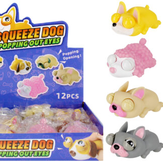 ANIMALS - SQUEEZE TOY DOG DISP 9CM
