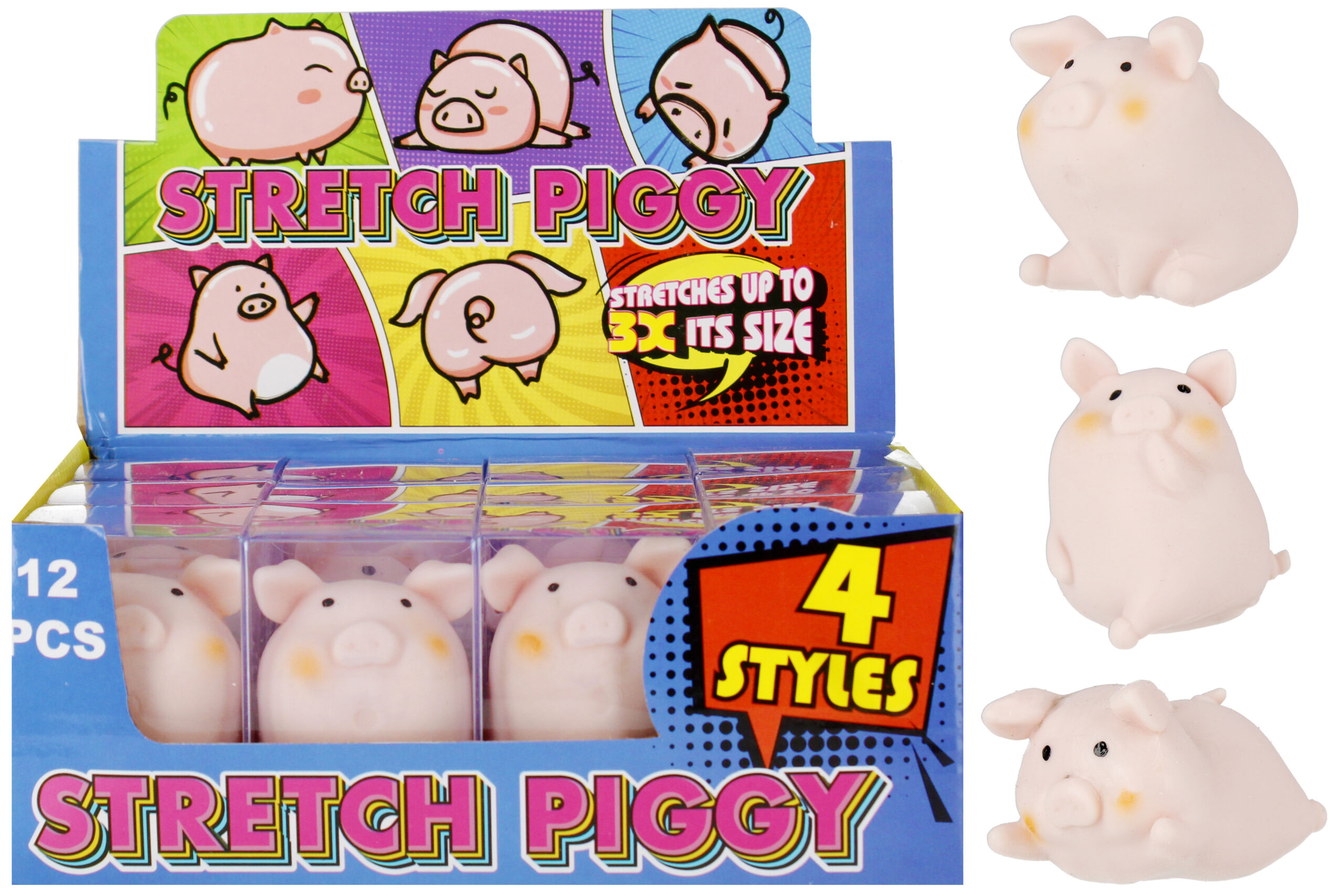 SQUEEZE TOY PIG DISP 4X6X4