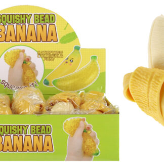 SQUEEZE TOY BANANA DISP 14CM