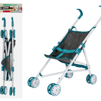 DOLL STROLLER MET GREY PBH 17X68