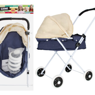DOLL STROLLER MET GONDOLA NAVY PBH 35X69X10