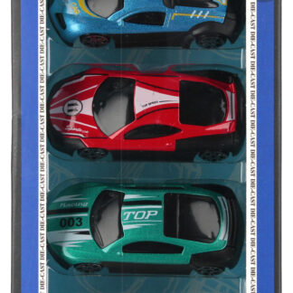 CAR - RACING CAR MET 4PCS WB 10x22x3