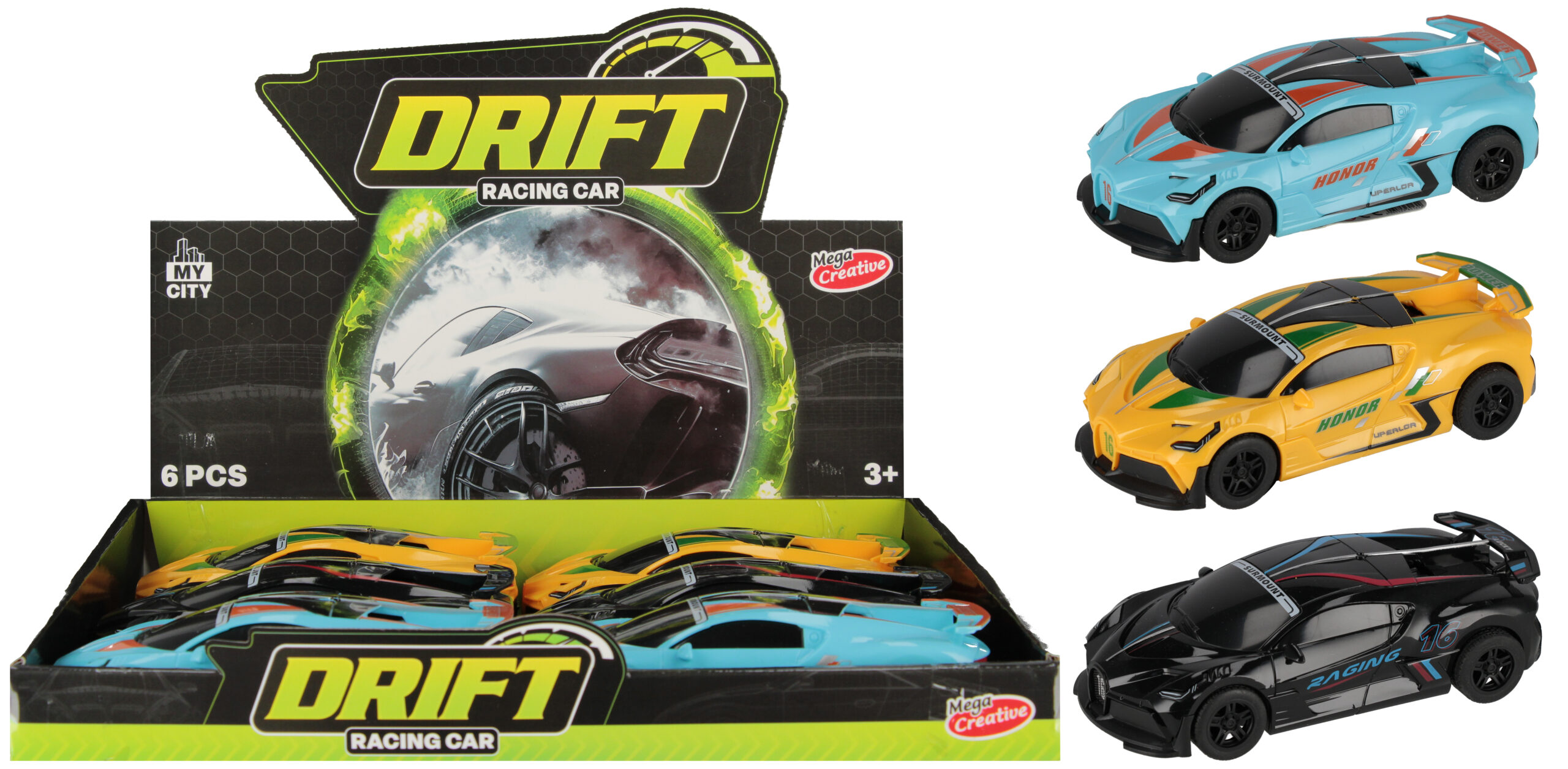 CAR - RACING CAR DRIFT DISP 16CM