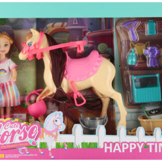 DOLL 15CM+ACCESS. HORSE WB 35X23X8