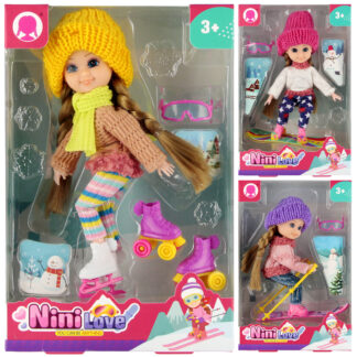 DOLL 15CM+ACCESS.WINTER WB 14X20X7