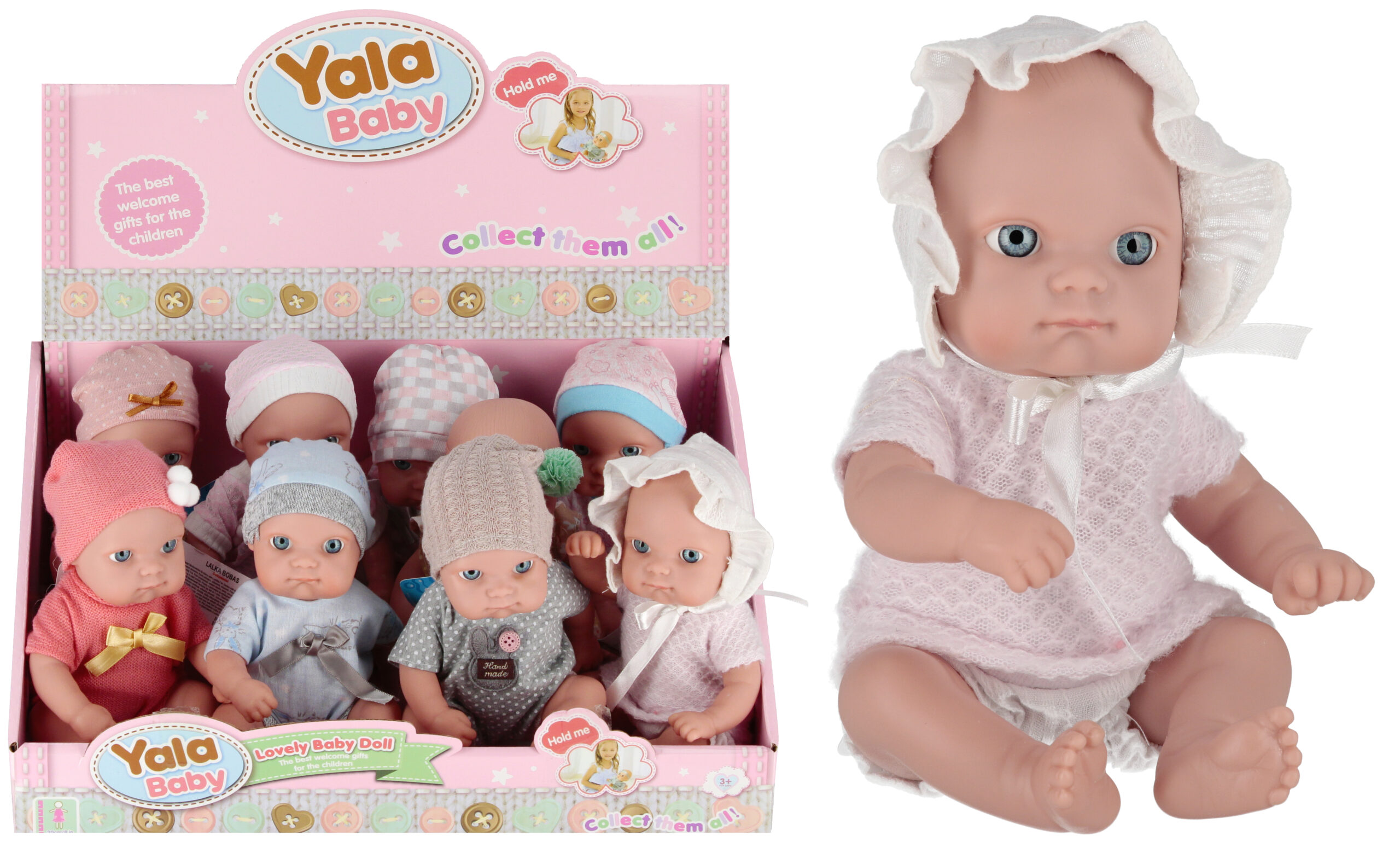 DOLL - BABY DOLL 22CM+ACCESS.DISP 22CM