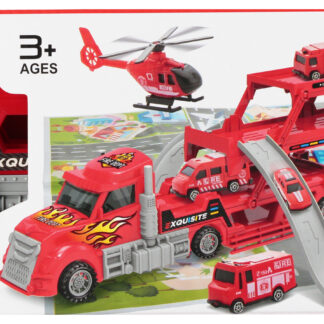 CAR - CONSTRUCTION CAR TRANSPORTER FIRE WB 41x14x9