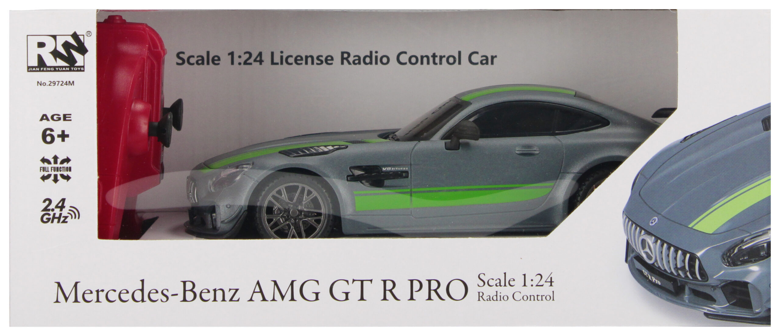 CAR R/C FF BAT LICENSE MERCEDES AMG WB 25X11X12