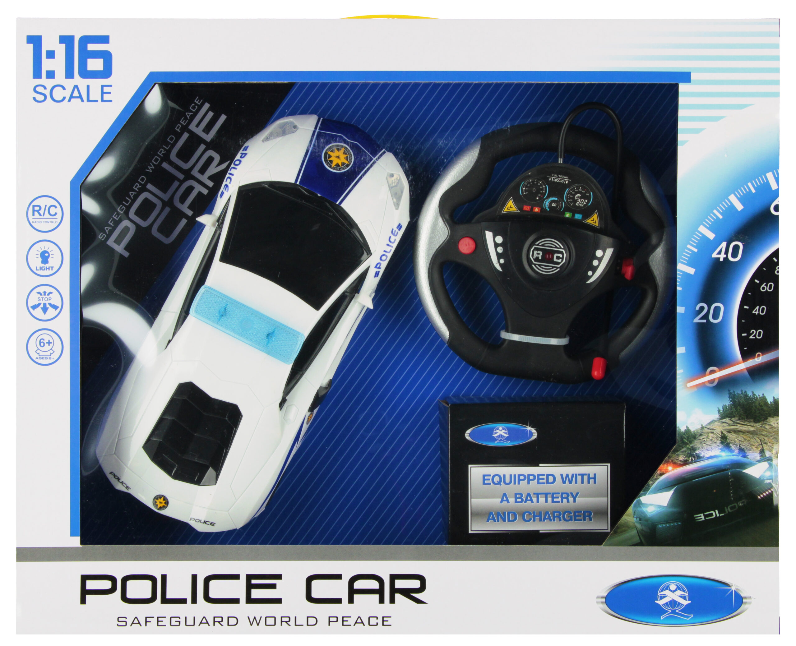 CAR - POLICE CAR R/C FF CHARGER WB 42X34X10