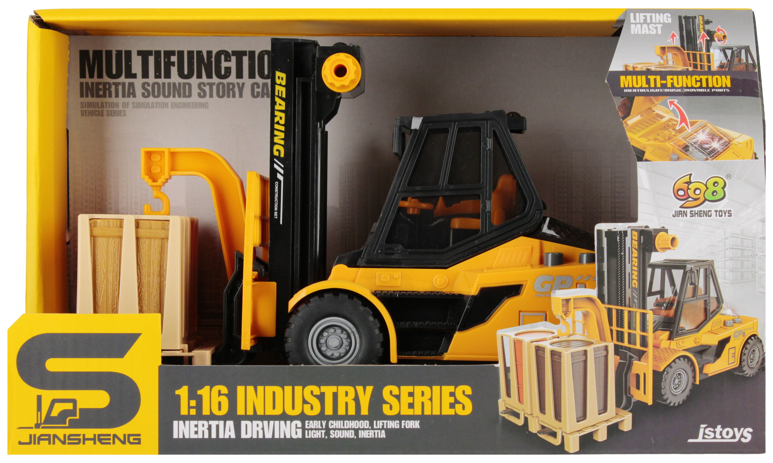 CAR - CONSTRUCTION CAR B/O (FORKLIFT) WB 30X18X13