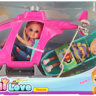 DOLL 15CM+ACCESS. 2PCS HELICOPTER WB 15CM