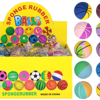 BALL - RUBBER BALL 6CM DISP 6CM