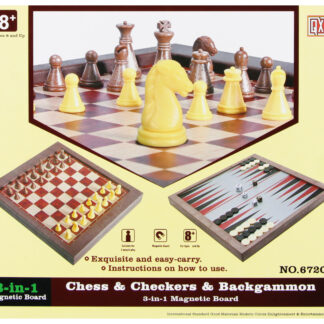 GAME - MAGNETIC CHESS GAME 3IN1 BOX 26X23X3