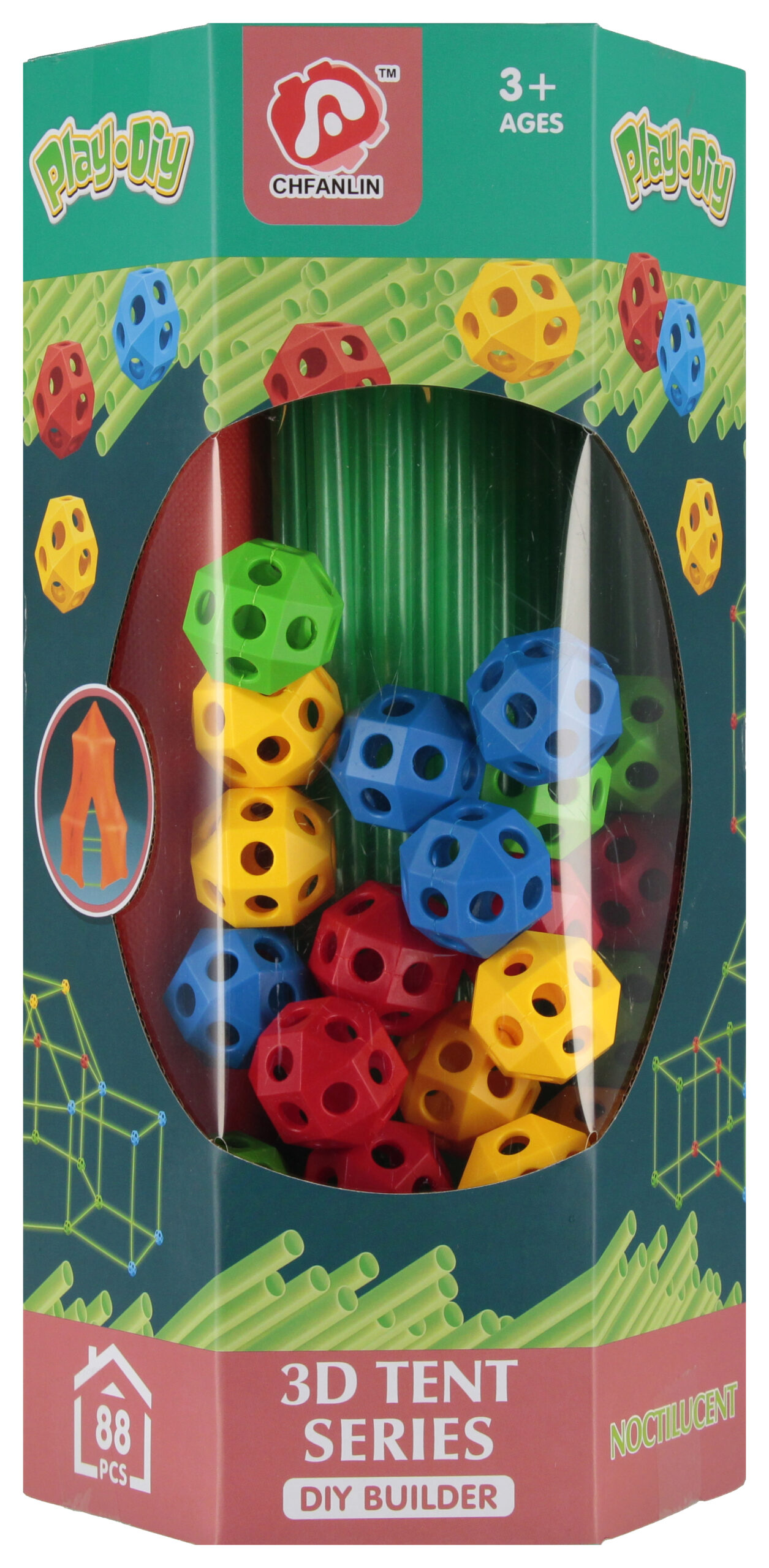 BLOCKS - CONSTRUCTION STRAWS BLOCKS NIGHT LIGHT WB 16X32X16