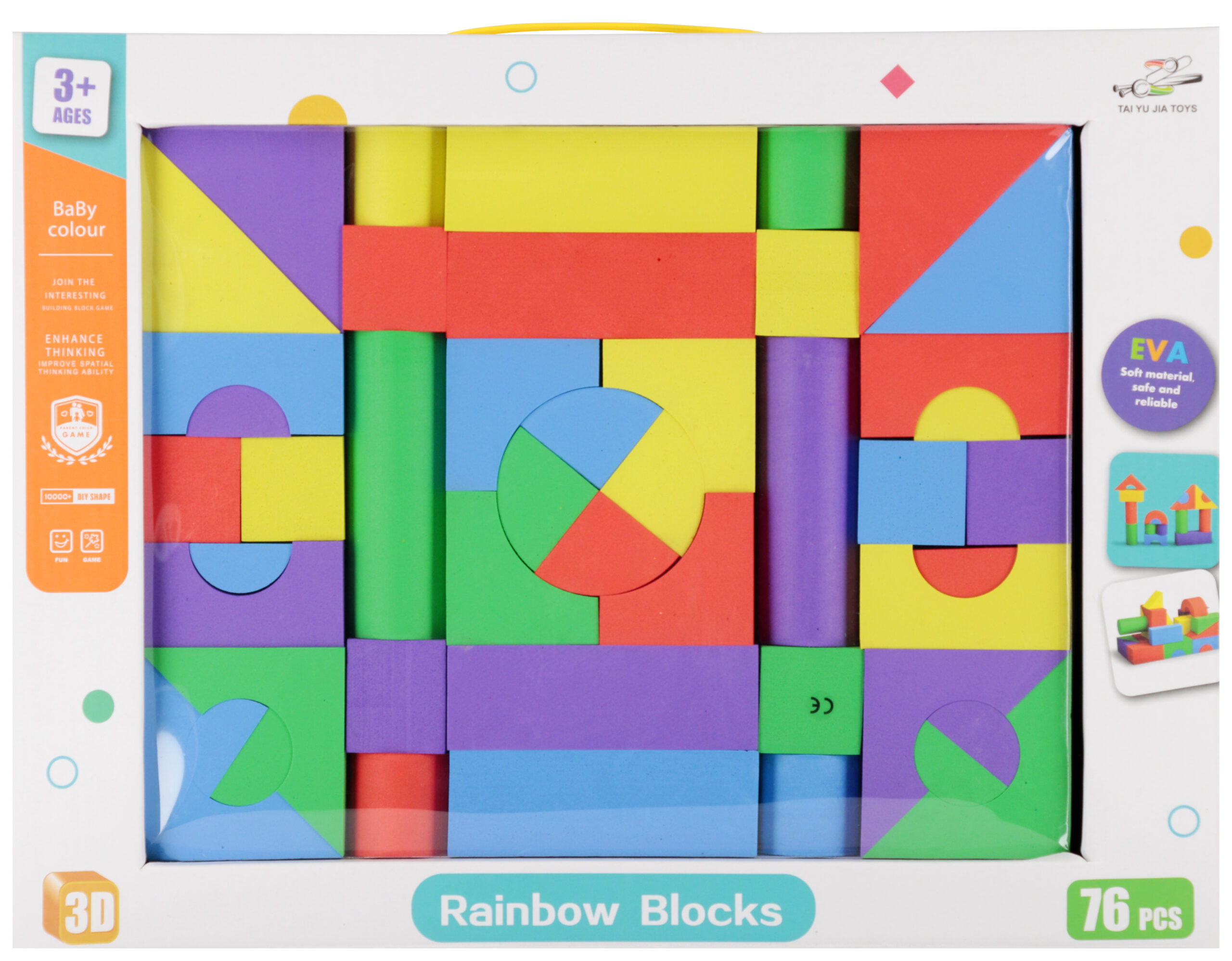 BLOCKS - SOFT BLOCKS 76PCS WB 41X31X9
