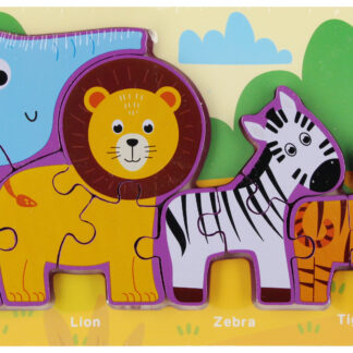 BABY TOYS - PUZZLE WOODEN SAFARI PCV  38X15X1