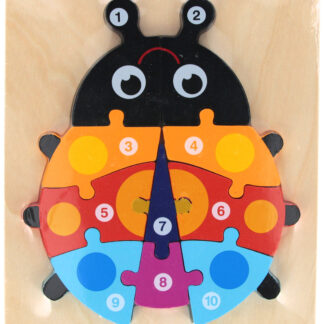 BABY TOYS - PUZZLE WOODEN LADYBIRD PCV 18X23X1