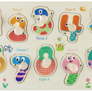 BABY TOYS - PUZZLE WOODEN NUMBERS PCV 18X23X1