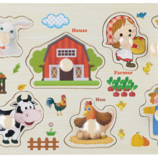 BABY TOYS - PUZZLE WOODEN FARM PCV 23X15X1