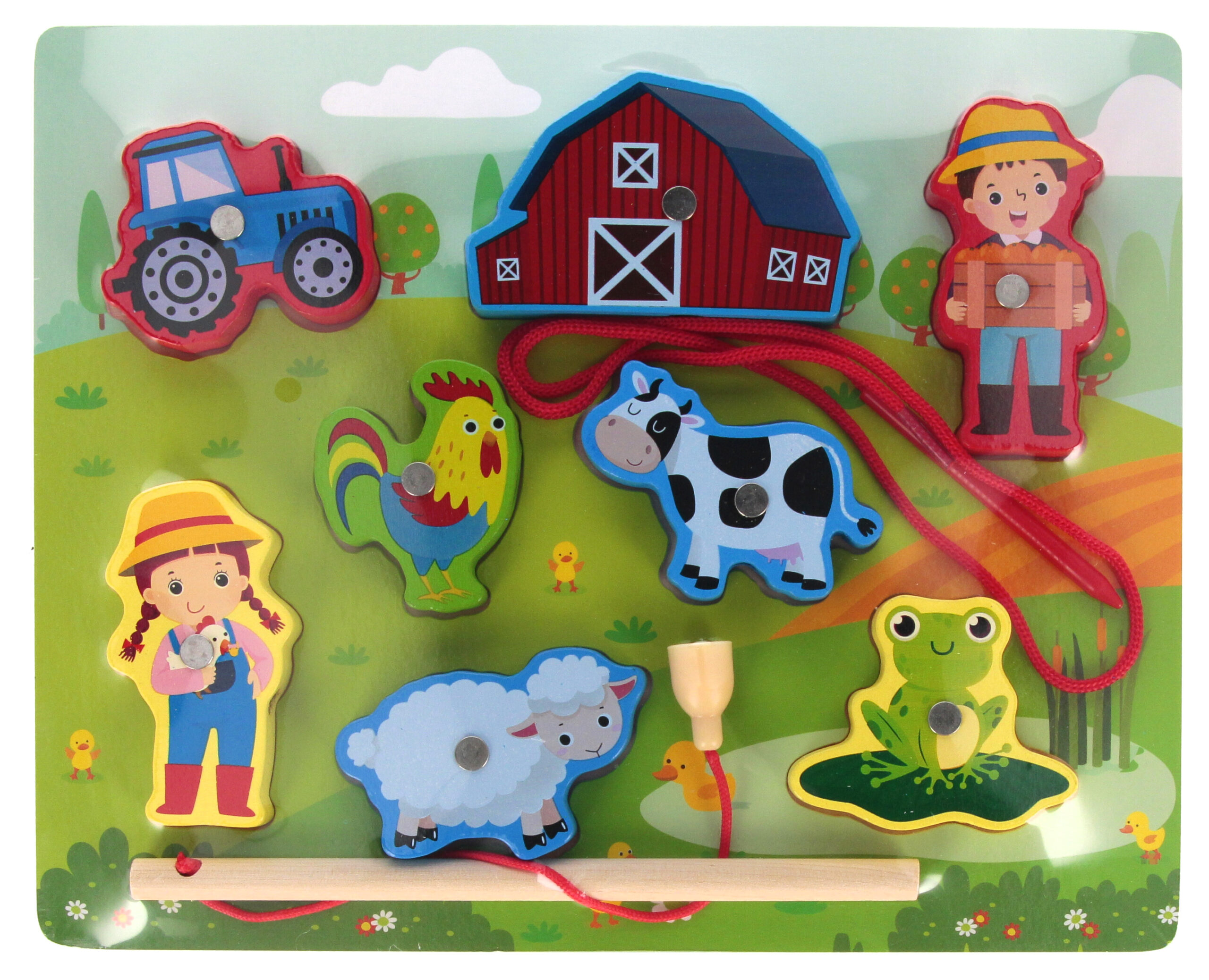 BABY TOYS - PUZZLE WOODEN MAGNETIC FARM PCV 23X18X1