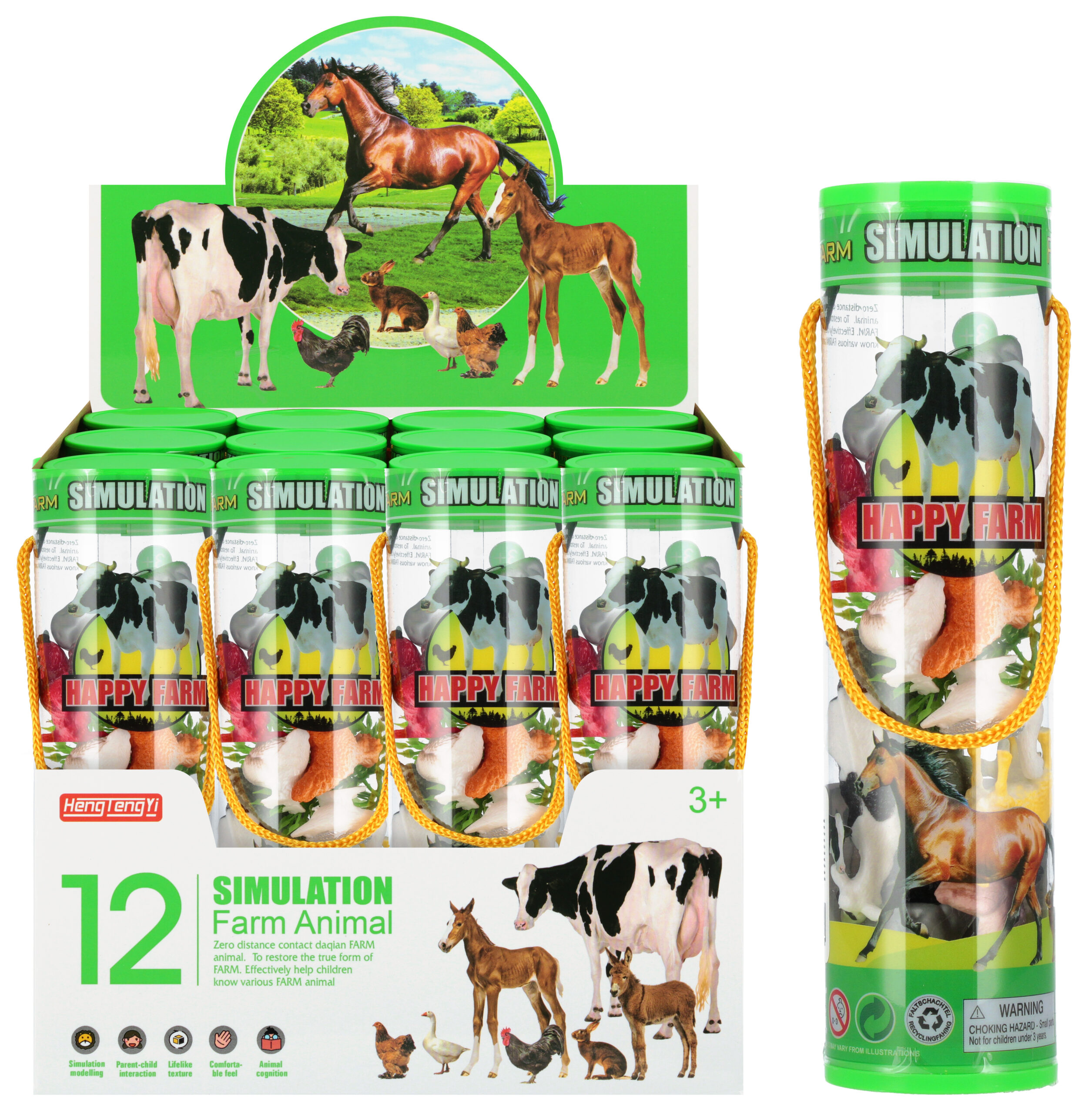 ANIMALS- FARM ANIMALS 12PCS DISP 5X20