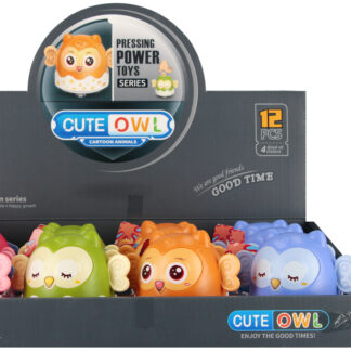 ANIMALS - CARTOON PRESS OWL DISP 10CM