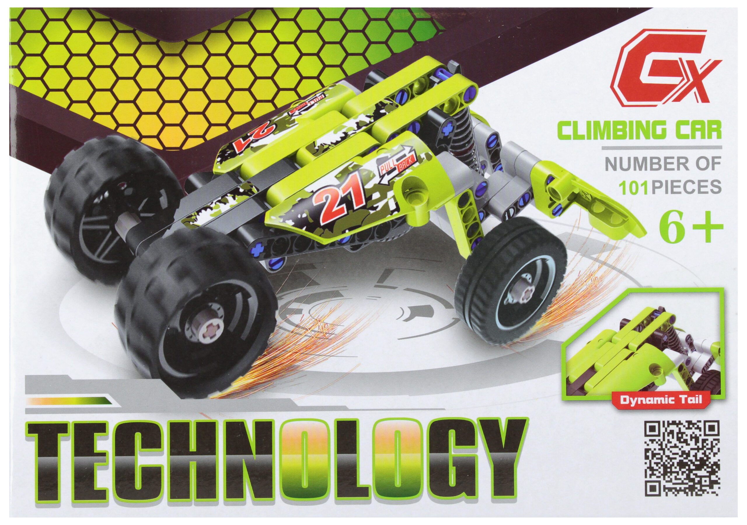 BLOCKS - CONSTRUCTION BLOCKS RACING 101PCS COLOUR BOX 23X16X5