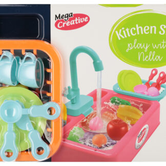 KITCHEN SET WASHING SINK B/O+ACCESS.DARK BLUE 35X25X10