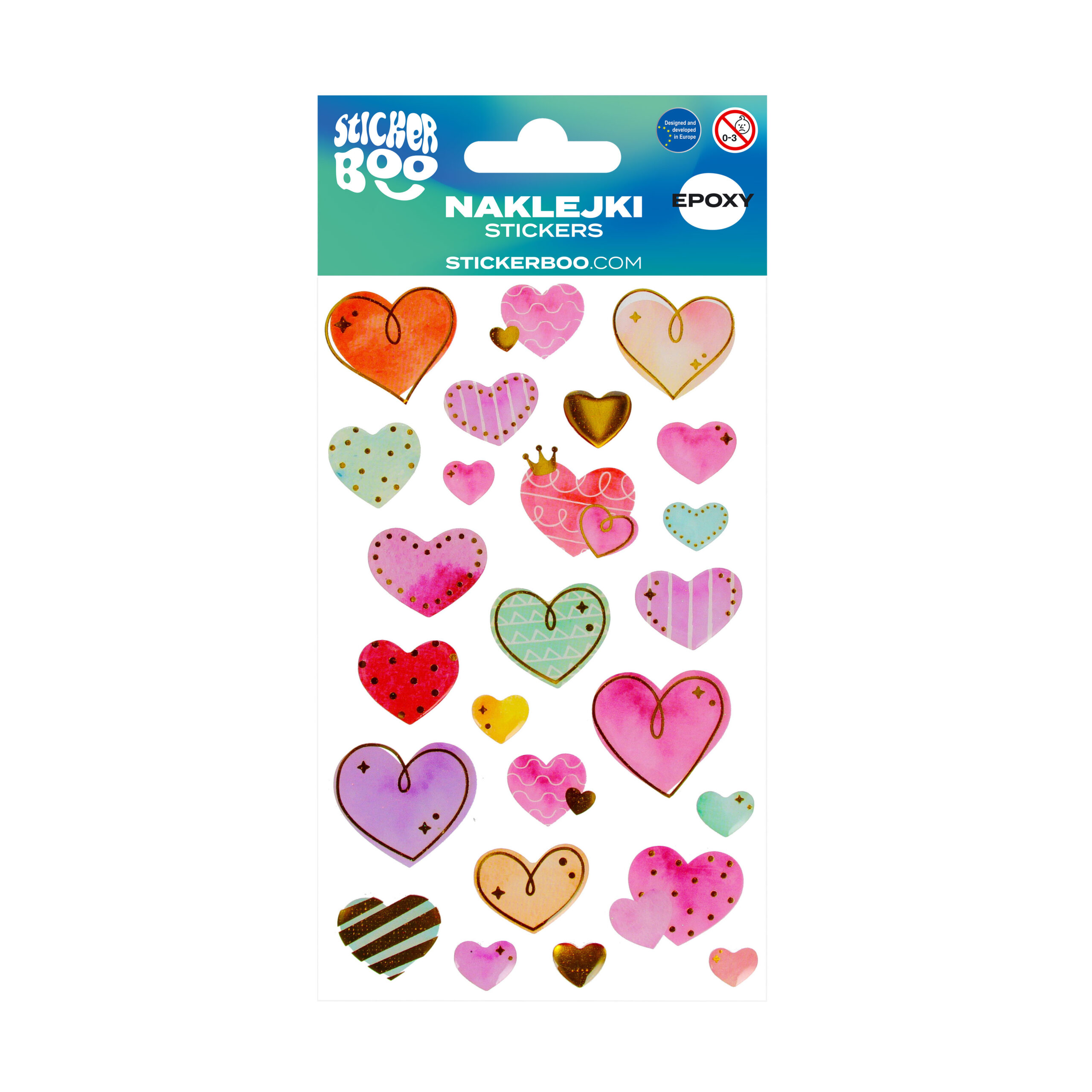 STICKER EPOXY 100X160 HEARTS