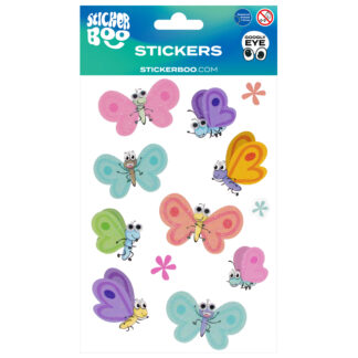 STICKER GOOGLY EYE 140X210 BUTTERFLIES