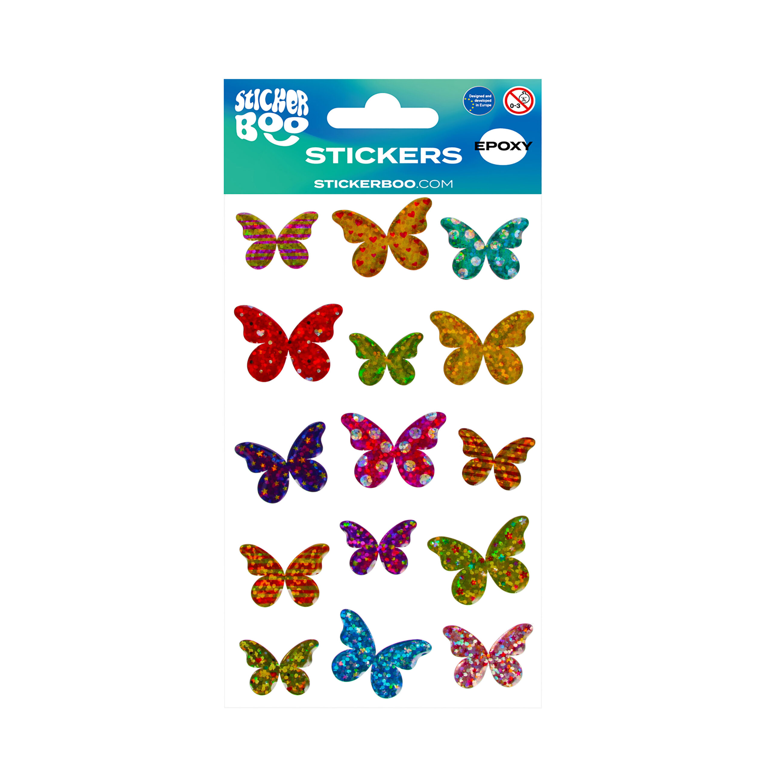 STICKER EPOXY 100X160 BUTTERFLIES