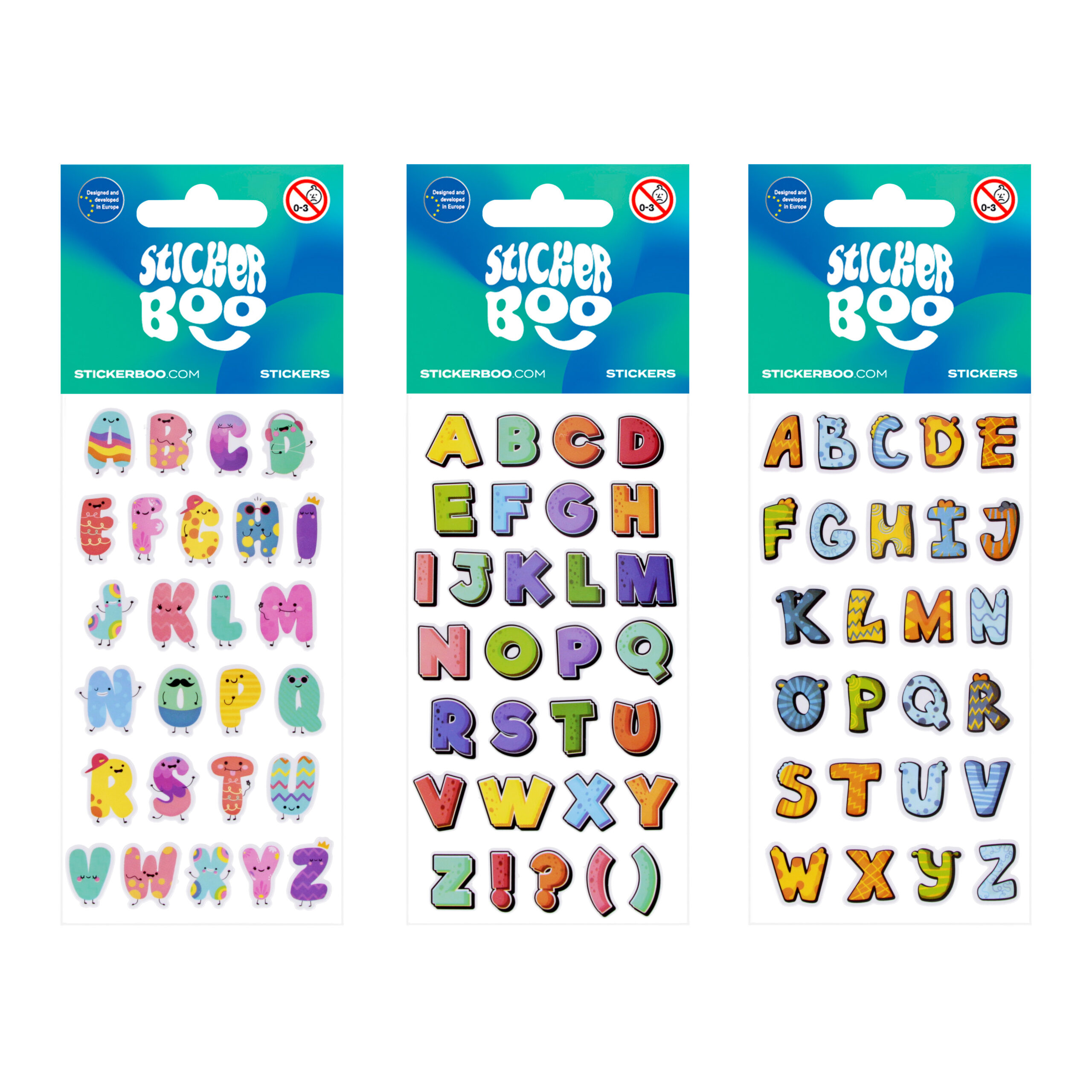 STICKERS 6,6X18CM LETTERS 3