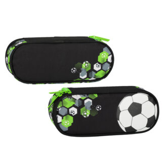 PENCIL CASE STK FOOTBALL GREEN