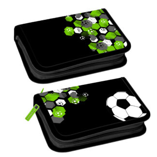 PENCIL CASE WITHOUT ACCESSORIES STK-35 FOOTBALL GREEN