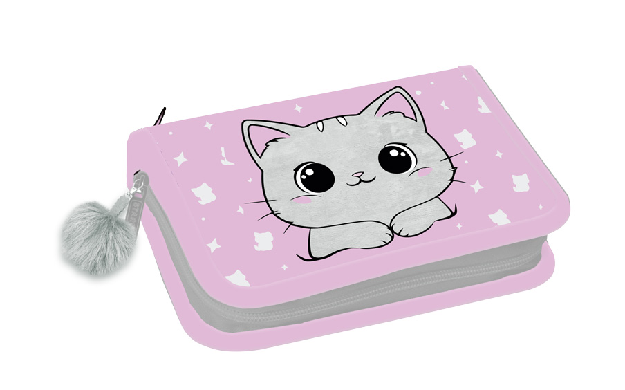 PENCIL CASE WITH ACCESSORIES STK-25 KITTY PLUSH