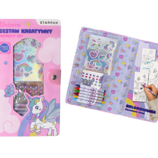ACTIVITY SET - COLORING BOOK, 2 STICKER SHEET, 6 CRAYONS, DIAMOND STICKER SHEET