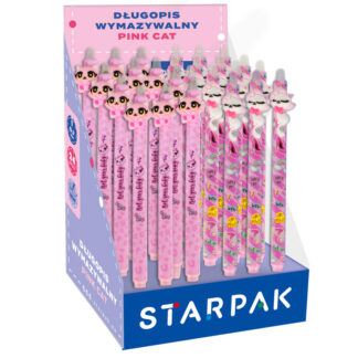 ERASABLE GEL PEN PINK CAT