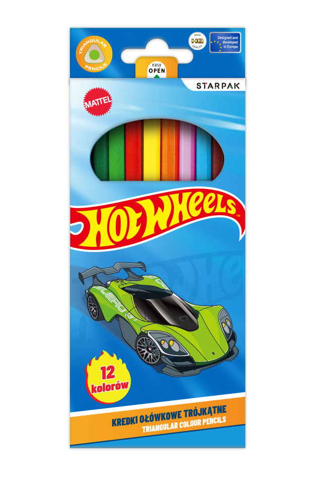 TRIANGULAR COLOUR PENCILS 12 COL.